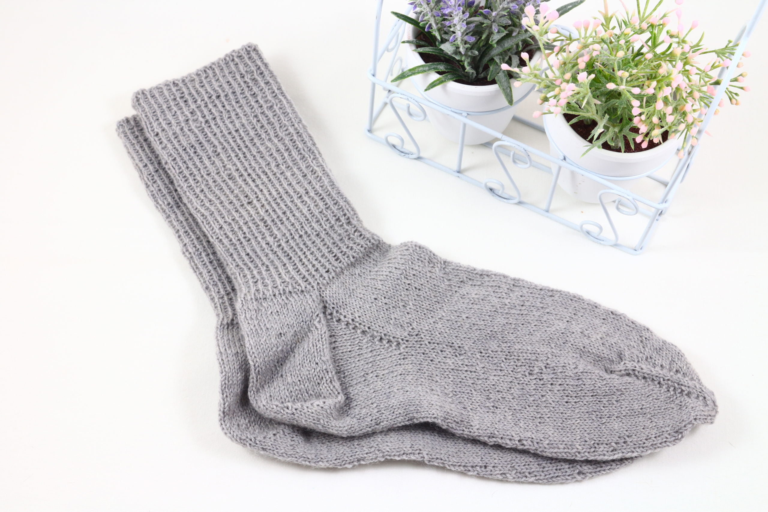 Handgestrickte Socken Muster 14, Größe 45