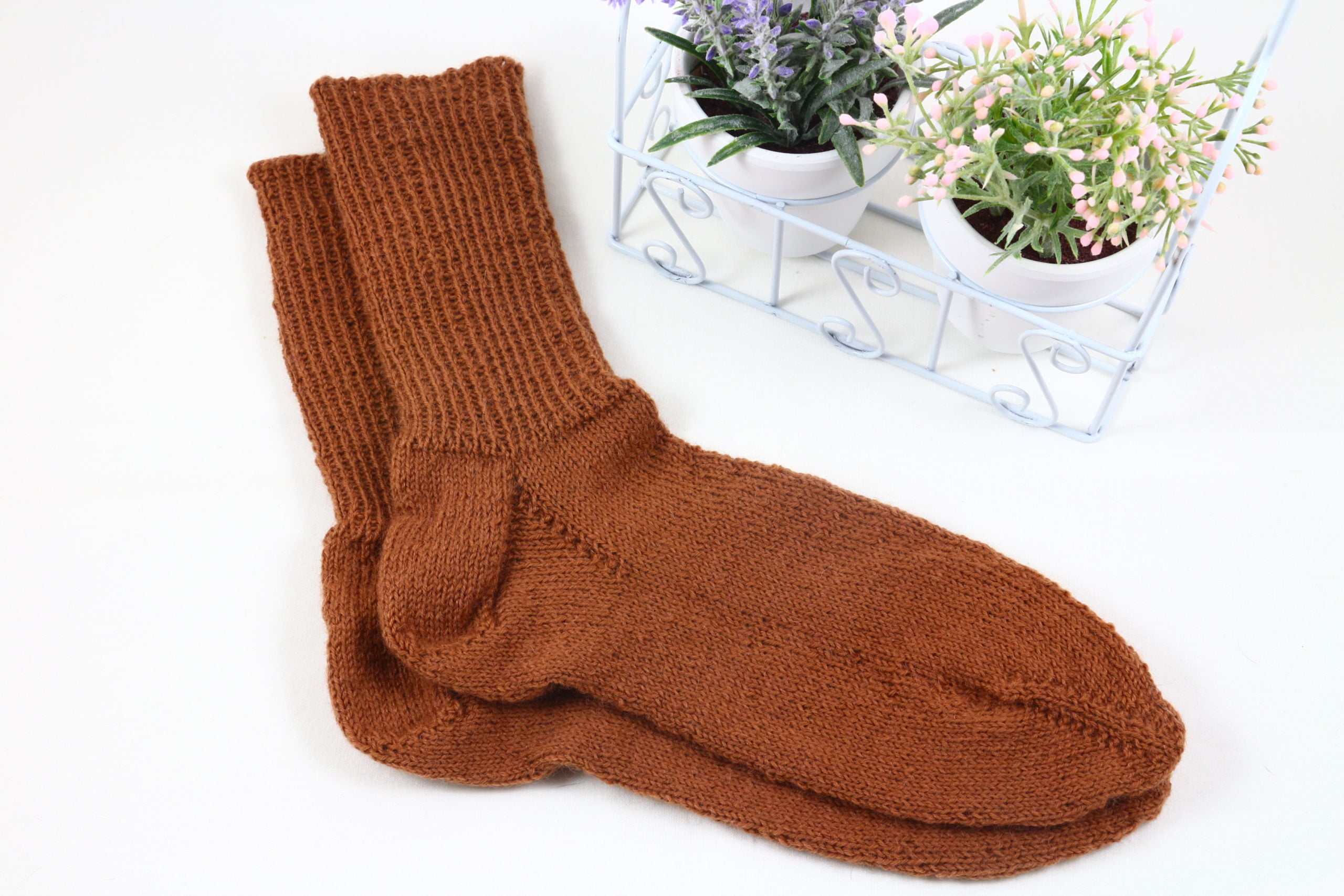 Handgestrickte Socken Muster 20, Größe 42/43